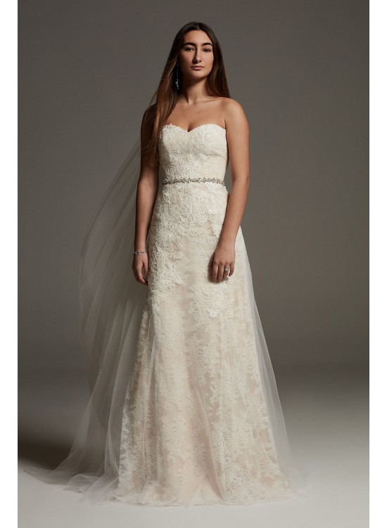  Lace Overskirt Wedding Dress  VW351590