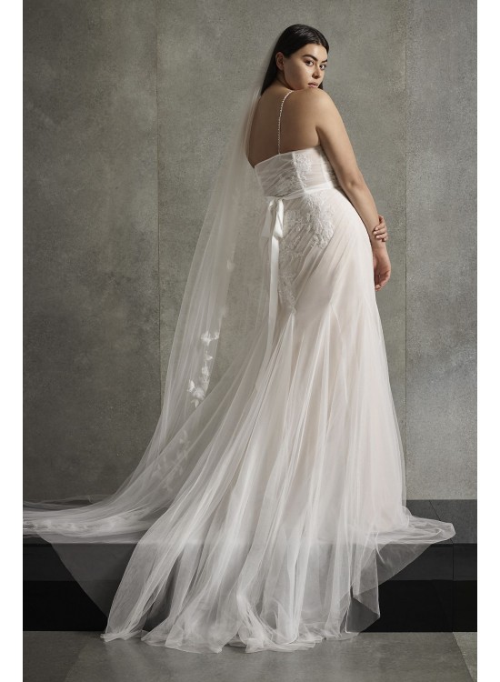  Pleated Plus Size Wedding Dress  8VW351553