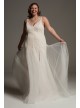  Plunging Tulle Plus Overdress  8VW351563