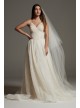  Rose Print Tulle Wedding Dress  VW351593