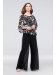 Wide-Leg Chiffon Pants with Side Slits Alex Evenings 378074