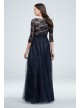 Wrap Bodice Illusion Lace Gown with Embellishment Jessica Howard JHDM4041