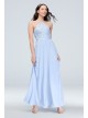 Y-Neck Embroidered Georgette Bridesmaid Dress  F19986